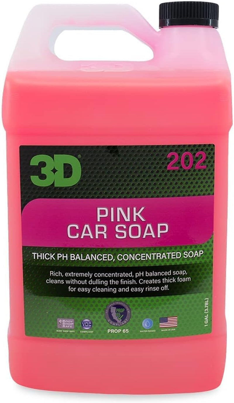 Pink Car Wash Soap (1 Gallon) - Ph Balanced, Easy Rinse, Scratch Free Car Soap