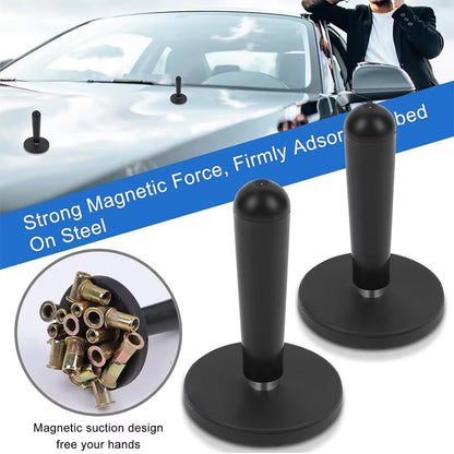 2Pcs Car Vinyl Wrap Gripper Magnet Holder Tints Tool Vinyl Installation Car Film Fix Black Magnetic Locator Modification Tools