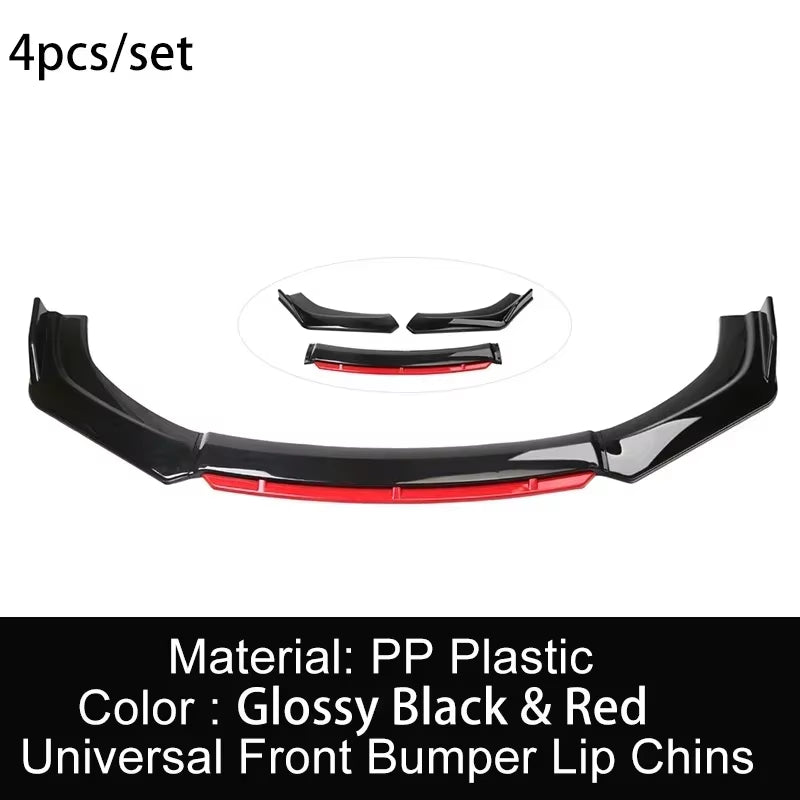 Universal Front Lip Bumper Universal Spoiler Splitter Diffuser Bodykit Accessories for Audi A4 S4 A6 S6 B6 B7 B8