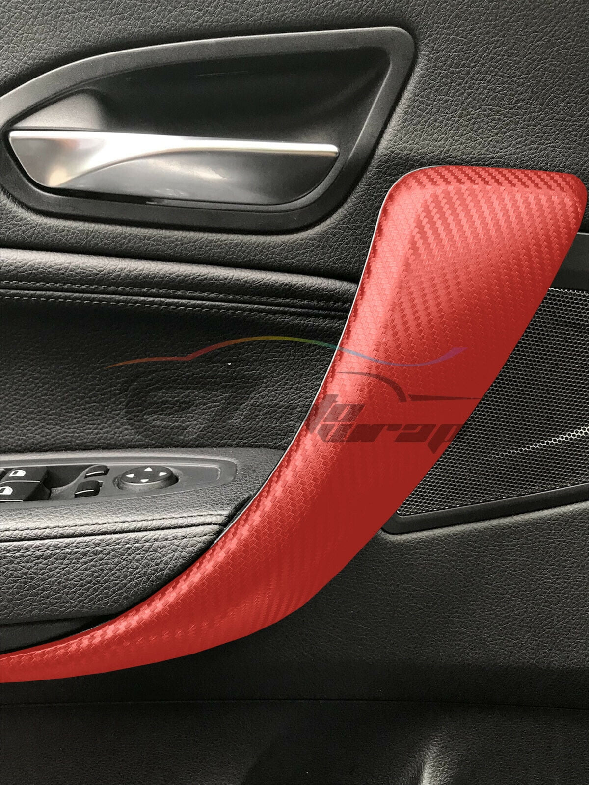 3D Carbon Fiber Textured Vinyl Wrapautomotive Decals & Stickers, Red