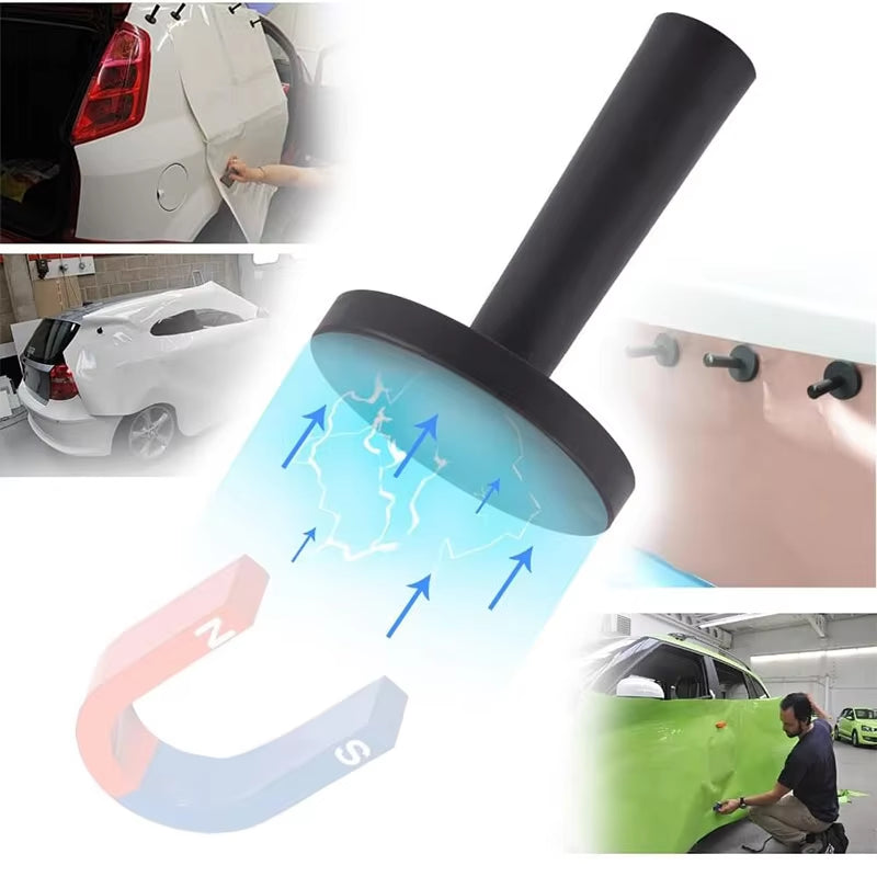 2Pcs Car Vinyl Wrap Gripper Magnet Holder Tints Tool Vinyl Installation Car Film Fix Black Magnetic Locator Modification Tools