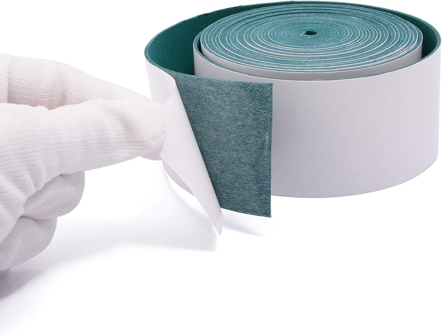 Micro Fiber Felt for Squeegee Edge Wrapping 5 Meters Length - Dark Green Suede Felt to Cover the Edges of Hard Card Squeegees