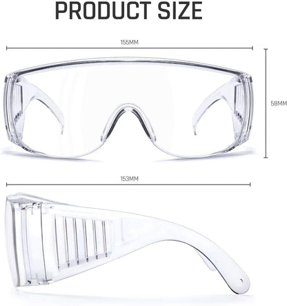 Anti Fog Safety Glasses, Safety Glasses over Eyeglasses, Safety Goggles with HD Clear Lens