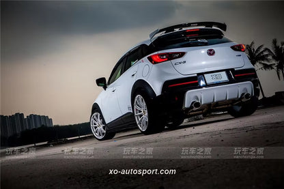 For Mazda CX-3 CX3 2016-2021 Rear Wing Spoiler, Trunk Boot Wings Spoilers ABS Carbon Fiber Screw Fixing